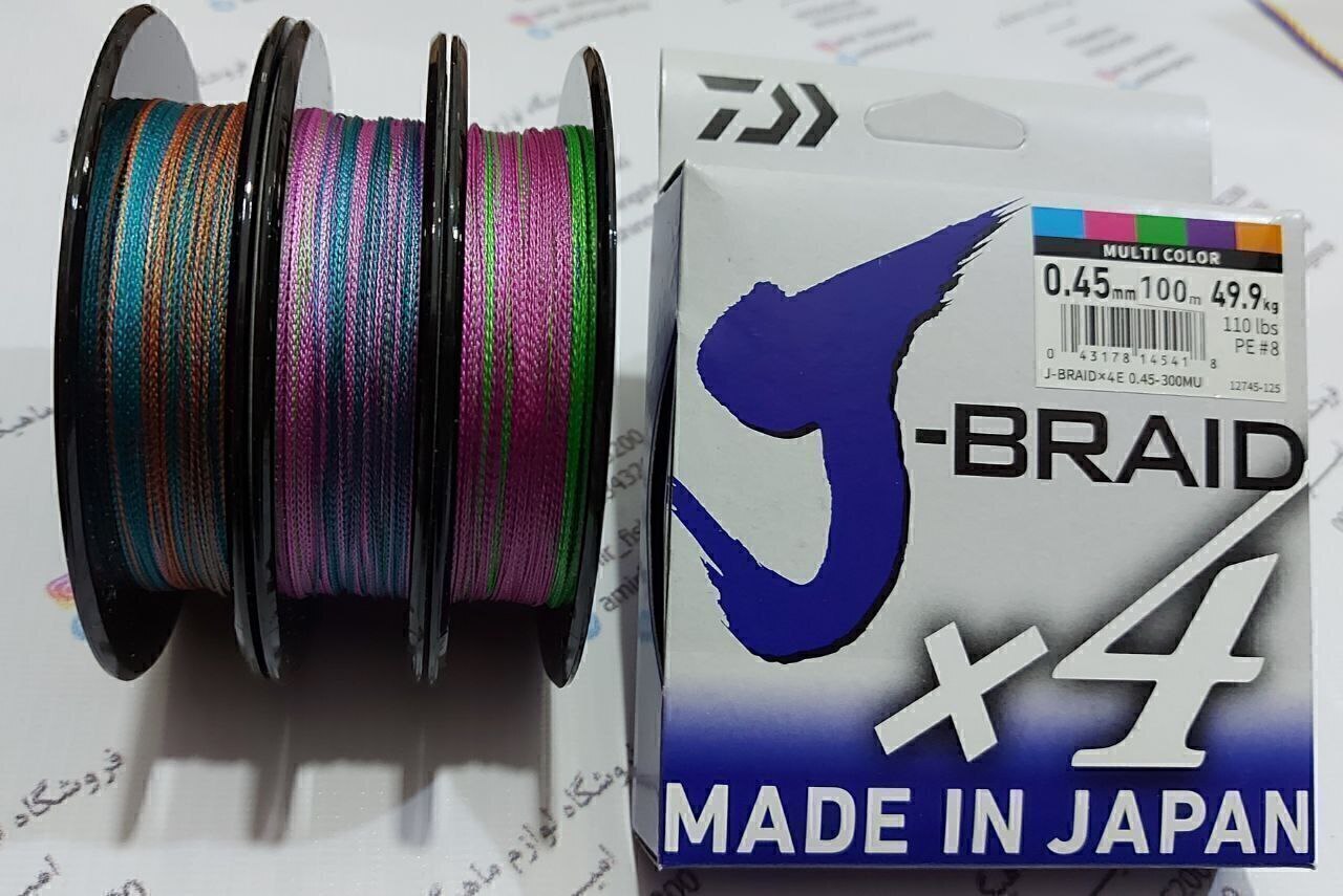  نخ ابریشم (براید) J_BRAID X4 برند DAIWA 