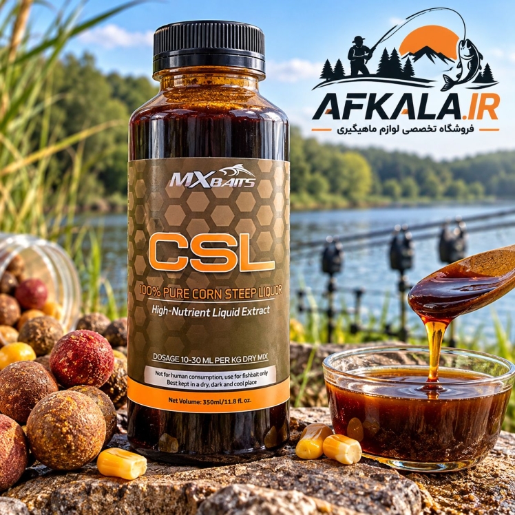 لیکویید CSL ذرت MXBAITS حجم 350 میلی‌لیتر مخصوص طعمه ماهیگیری کپور
